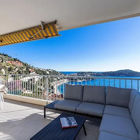 Sur Mer:appartement-villa, Vue Mer, Jardin, Parking. Villefranche-sur-Mer